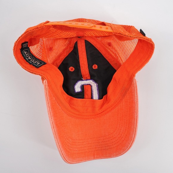 Vintage Clemson Tigers Legacy Mesh Back Trucker Hat Orange Mens OSFM - Picture 4 of 7